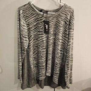 Jupee Womans L/XL Gray Long Sleeve Top